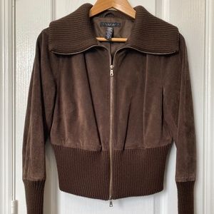 LAUNDRY BY SHELLI SEGAL SUEDE JACKET